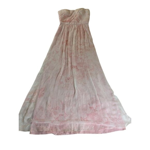 Erin Featherstone Women's Watercolor Pink Rose Watercolor Chiffon Dress - 4 - Picture 1 of 14